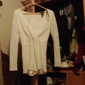 White Forever 21 romper